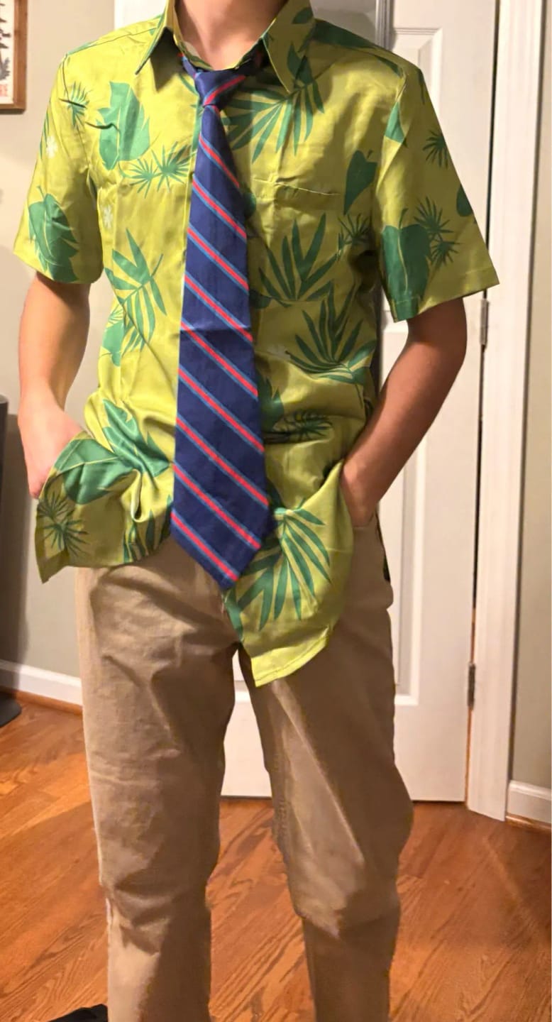 Customer photo review of Nick Wilde Cosplay Shirt With Tie | Zootopia Halloween Costume