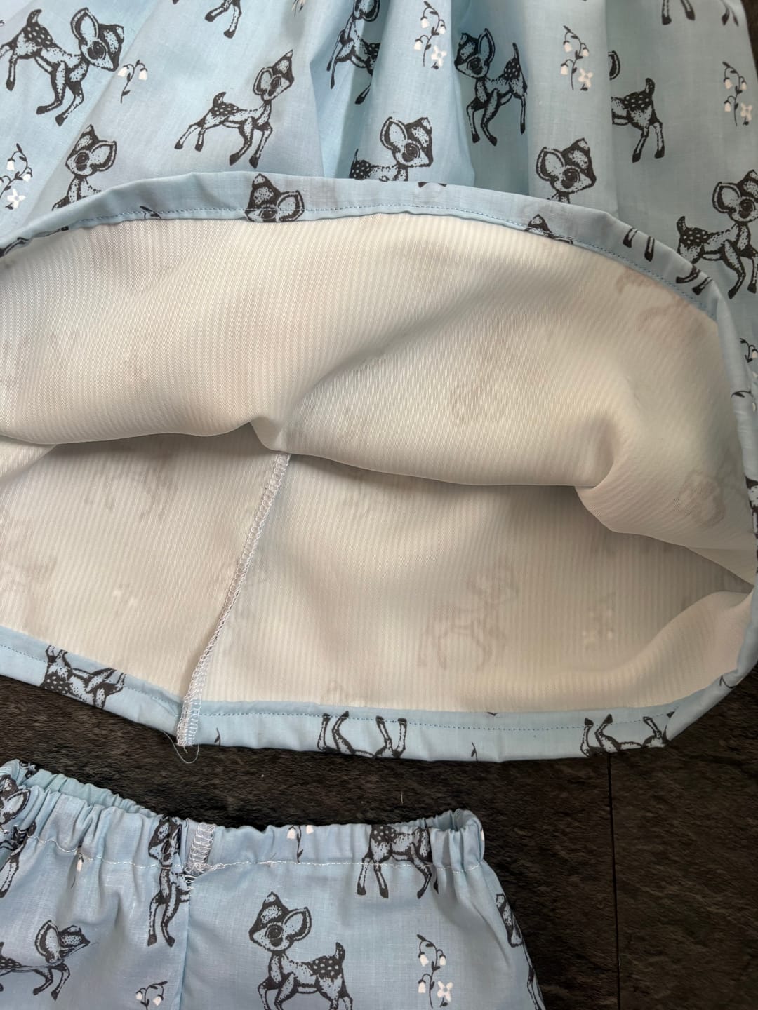 Customer photo review of Baby Deers and Flowers Polycotton Fabric