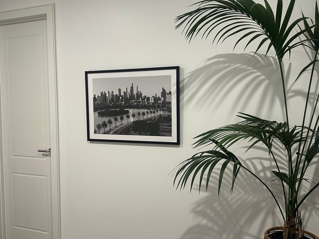 Customer photo review of Monochrome Melbourne Skyline over Albert Park