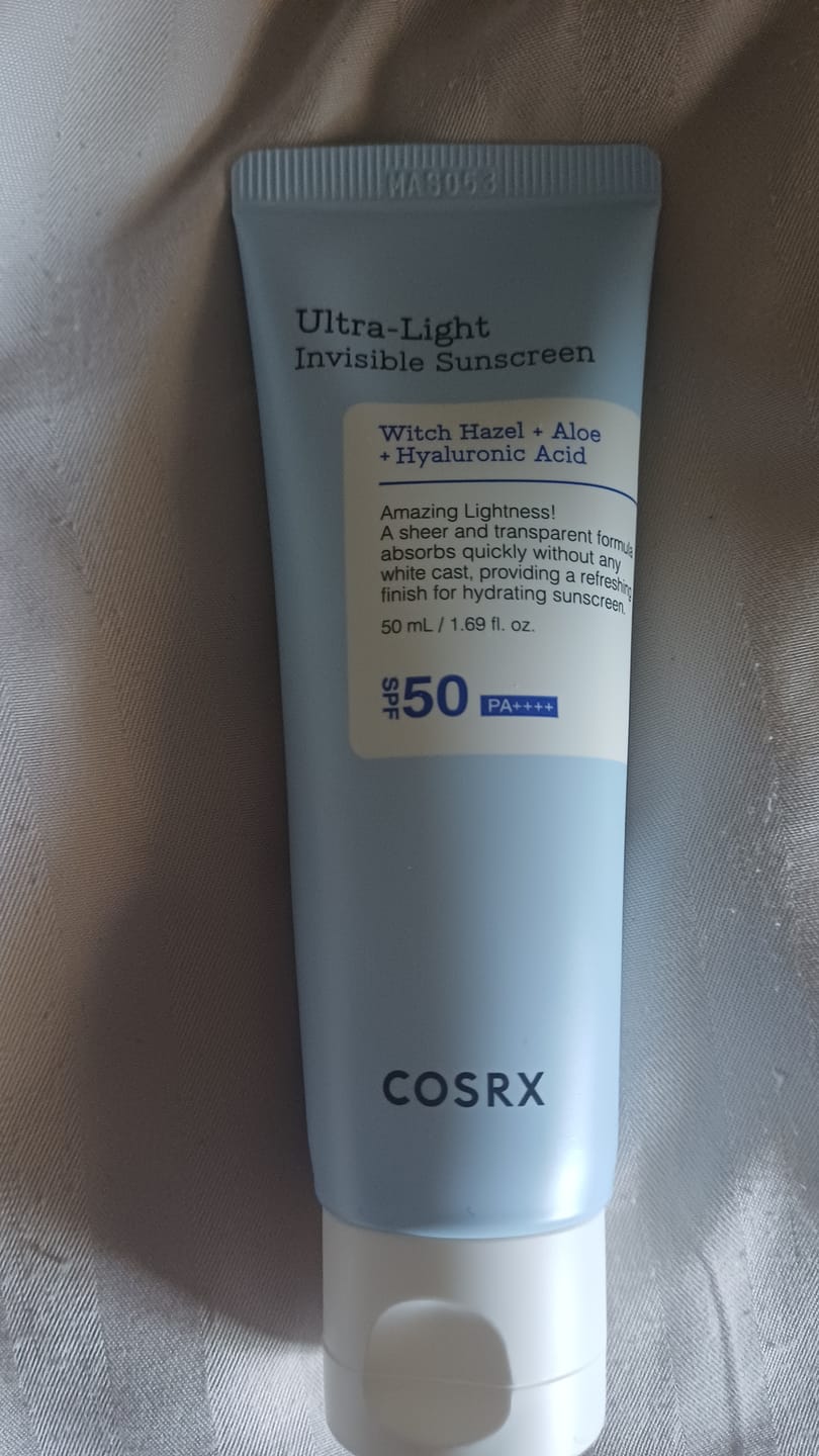 Customer photo review of Cosrx - Protection Solaire - Ultra Light Invisible Sunscreen
