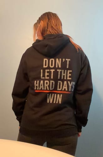 Customer photo review of Hard Days Hoodie