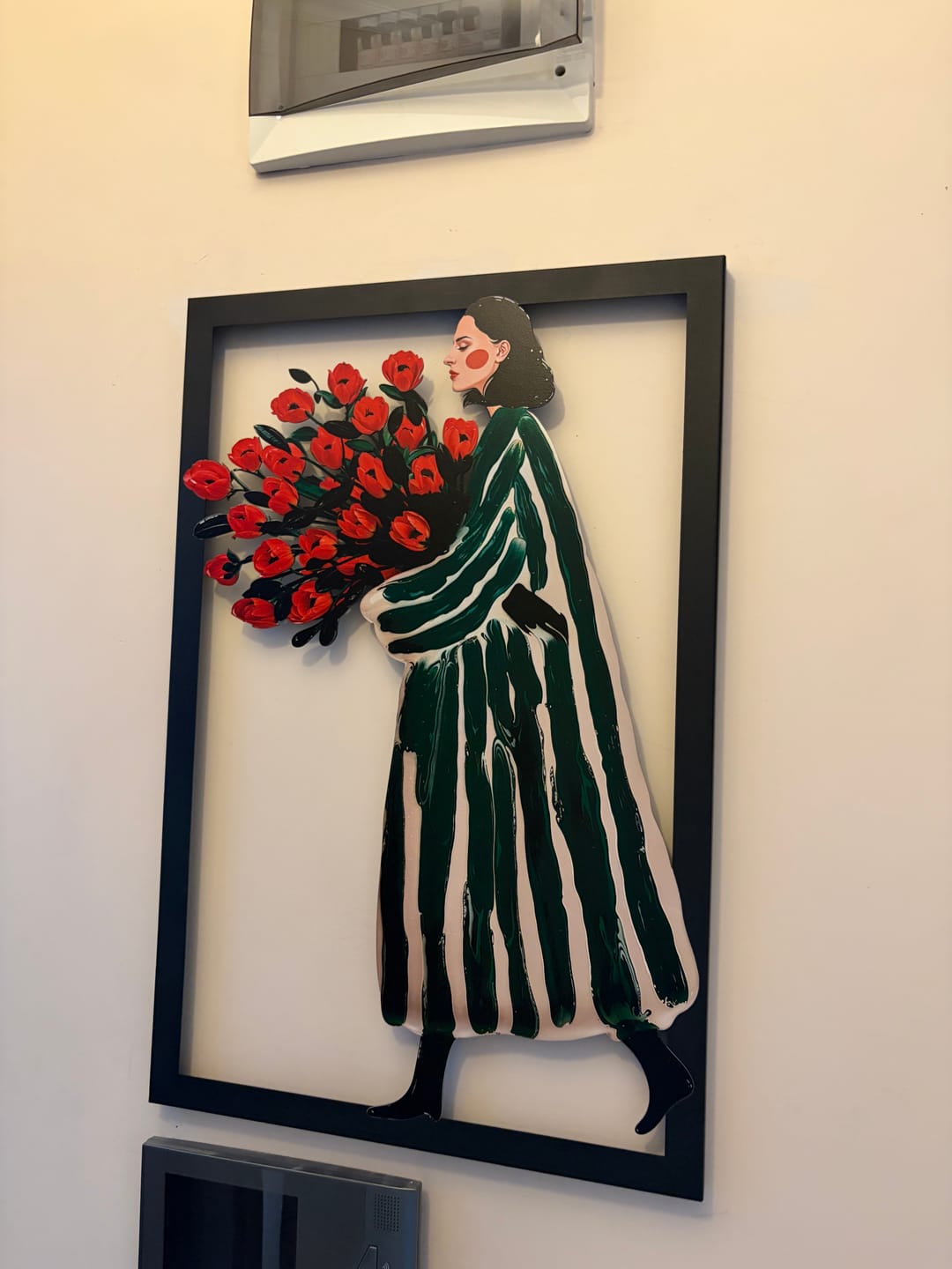Customer photo review of Rose Lady Metal Tablo