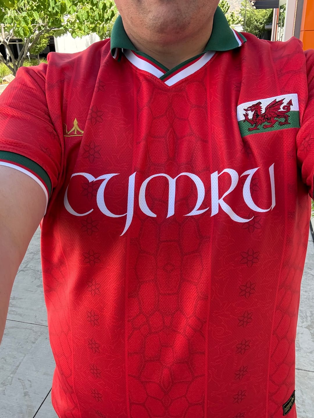 Customer photo review of Wales Heritage Retro Custom Football Jersey