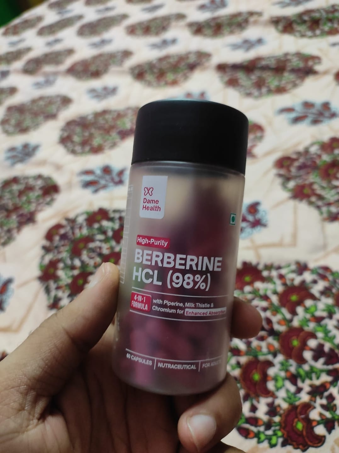 Customer photo review of Berberine HCL 98% + Milk Thistle |  Complete Metabolic Support | Gynac-Formulated