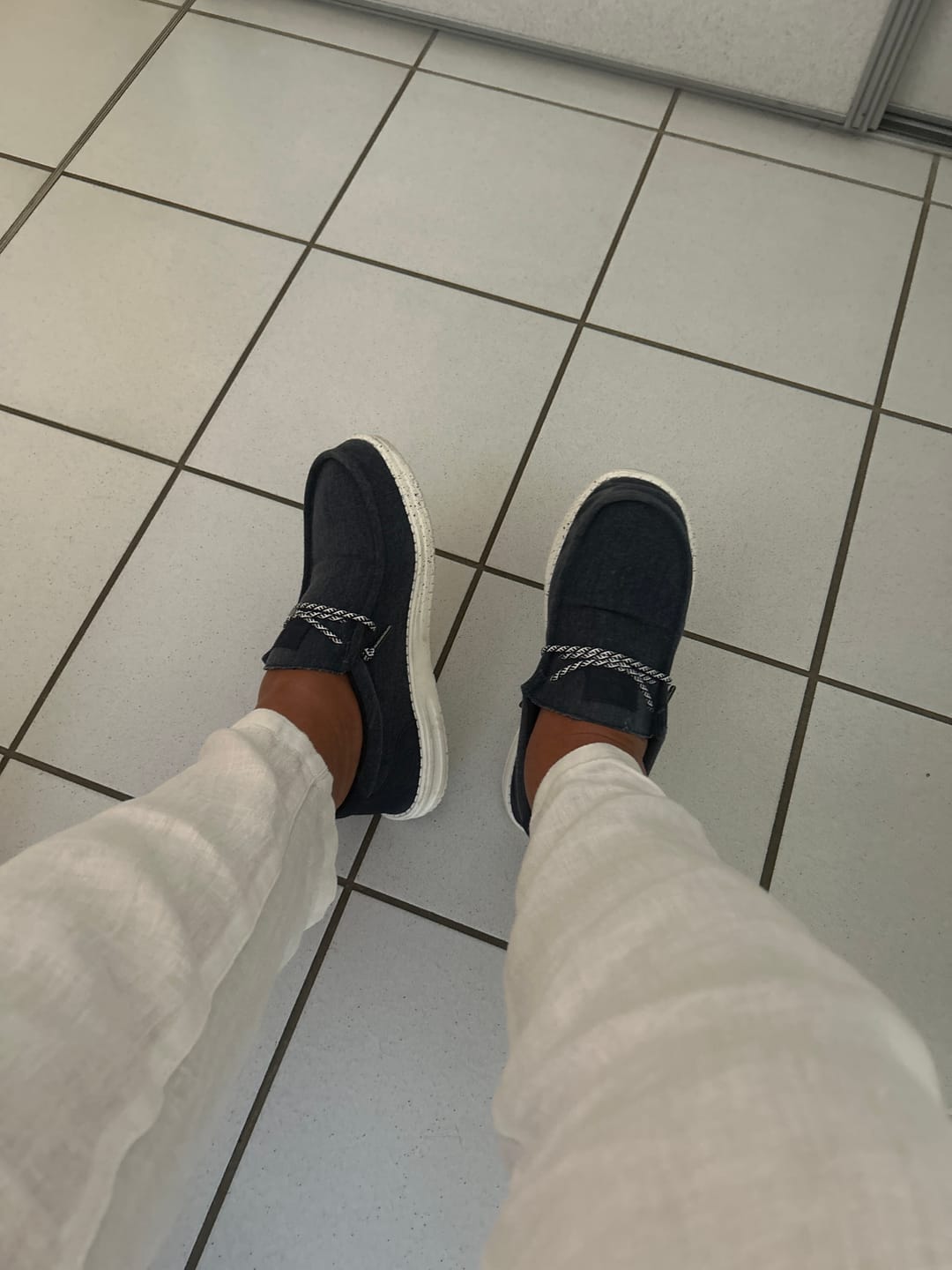 Customer photo review of Chaussures bateau Saint-Jean bleu marine