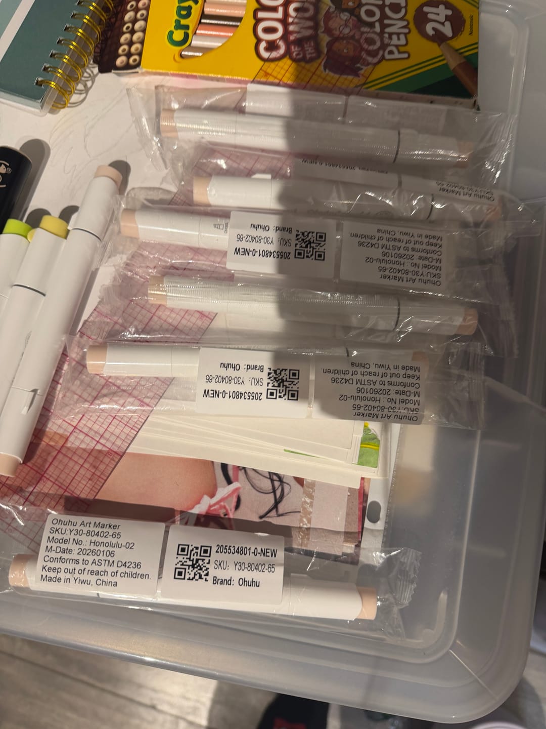 Customer photo review of Ohuhu Honolulu R19 / YR33 Individual Marker, Brush & Chisel