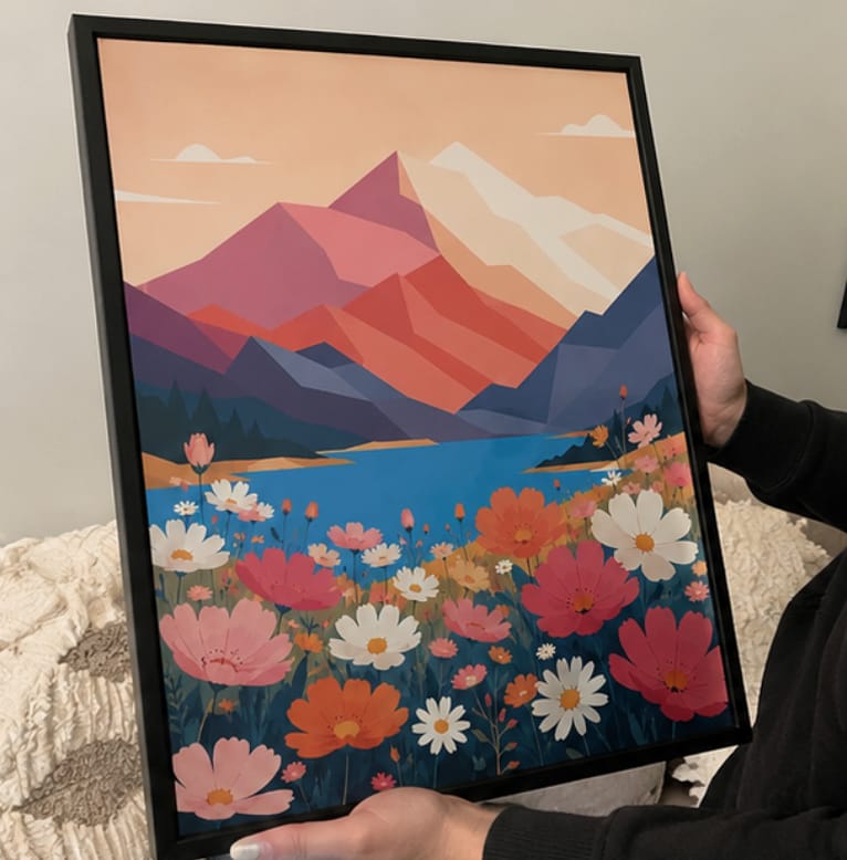 Customer photo review of Mountain Wildflower Canvas Wall Art