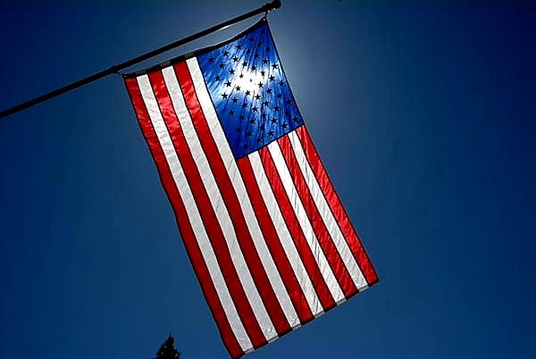 Customer photo review of 3' x 5' American Flag Set