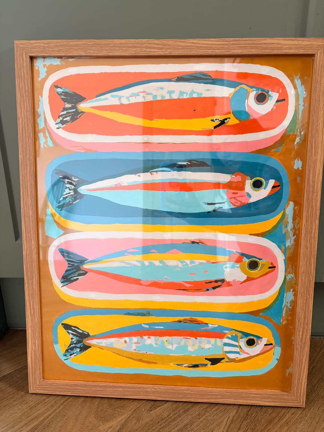 Customer photo review of Four Sardines | Paint by Number