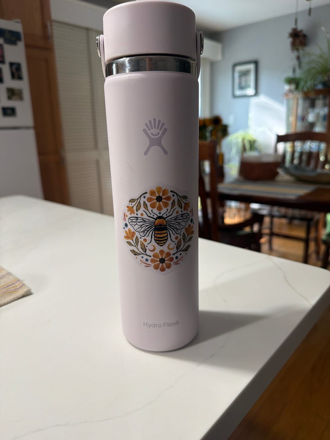 Customer photo review of Flowers And Bee Clear Sticker