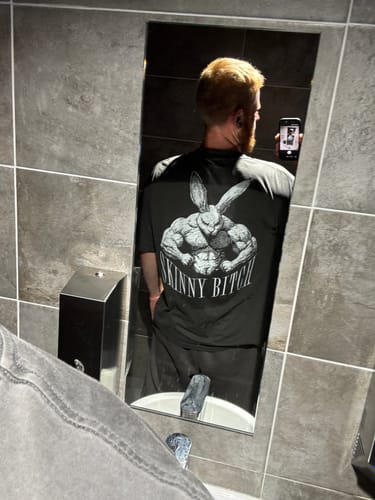 Customer photo review of washed t-shirt (skinny bitch)