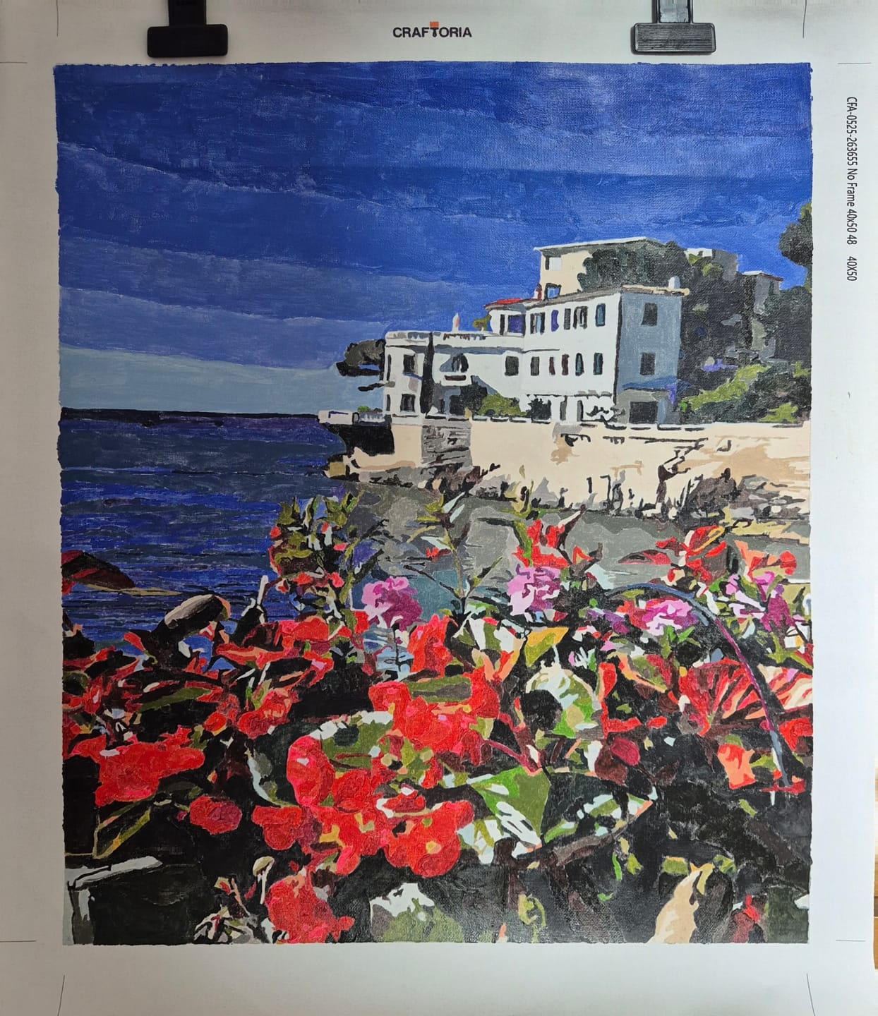 Customer photo review of Custom Paint By Numbers Kit