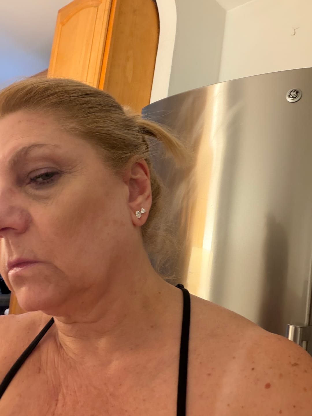 Customer photo review of Oval Cut Moissanite Stud Earrings