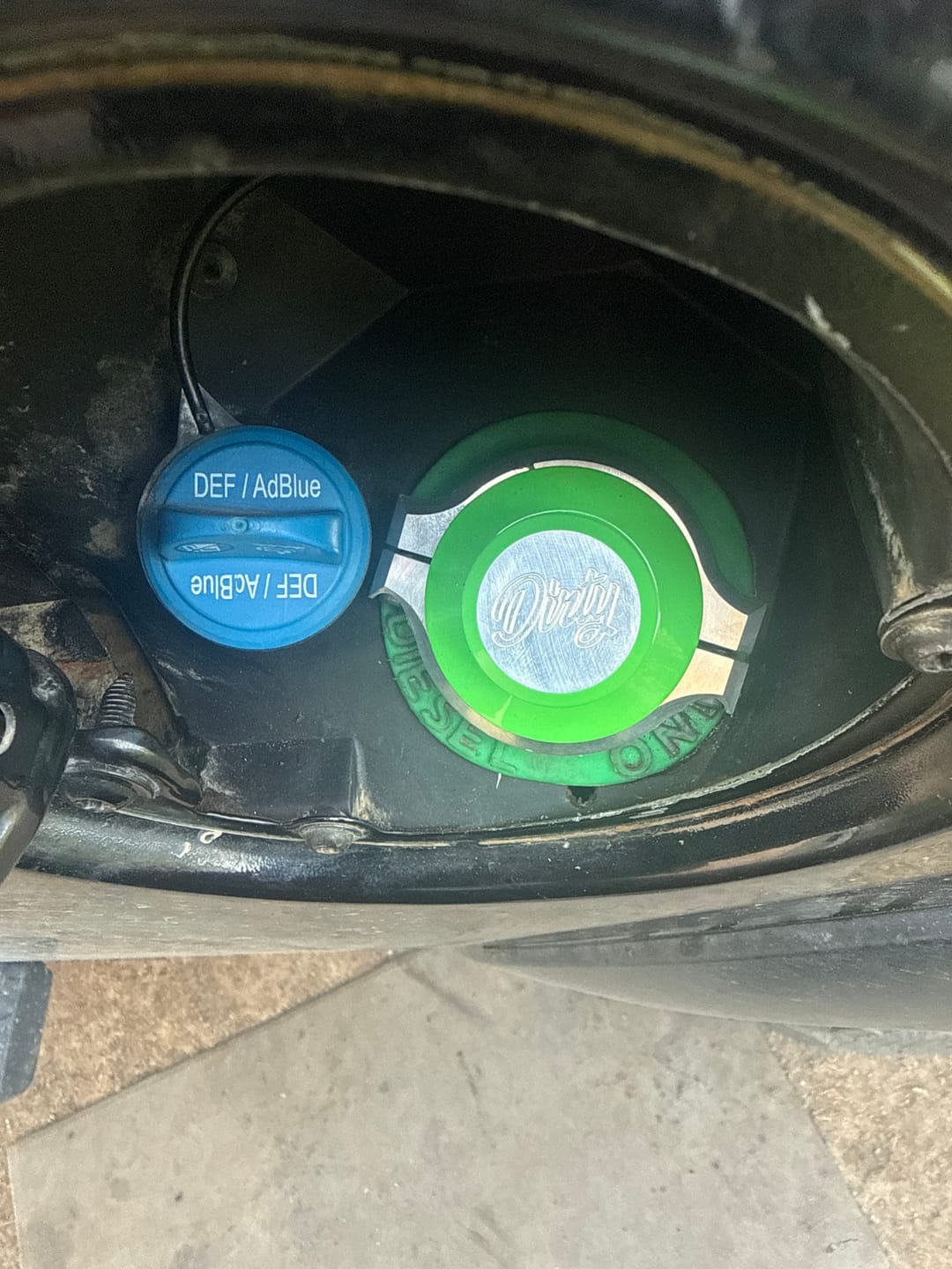 Customer photo review of 2013-2018 Cummins & 2014-2018 EcoDiesel Billet Fuel Filler Cap Fix Kit (A036/A049)