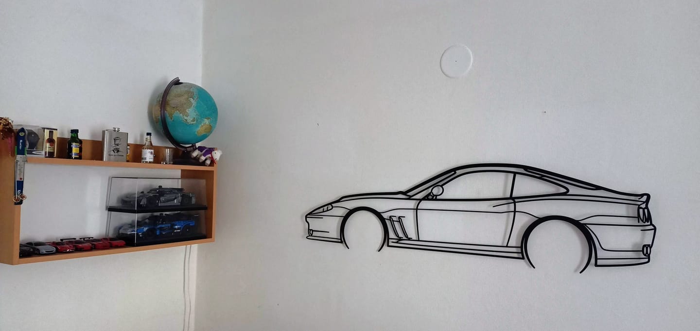 Customer photo review of 550 Maranello Detailed Silhouette Metal Wall Art
