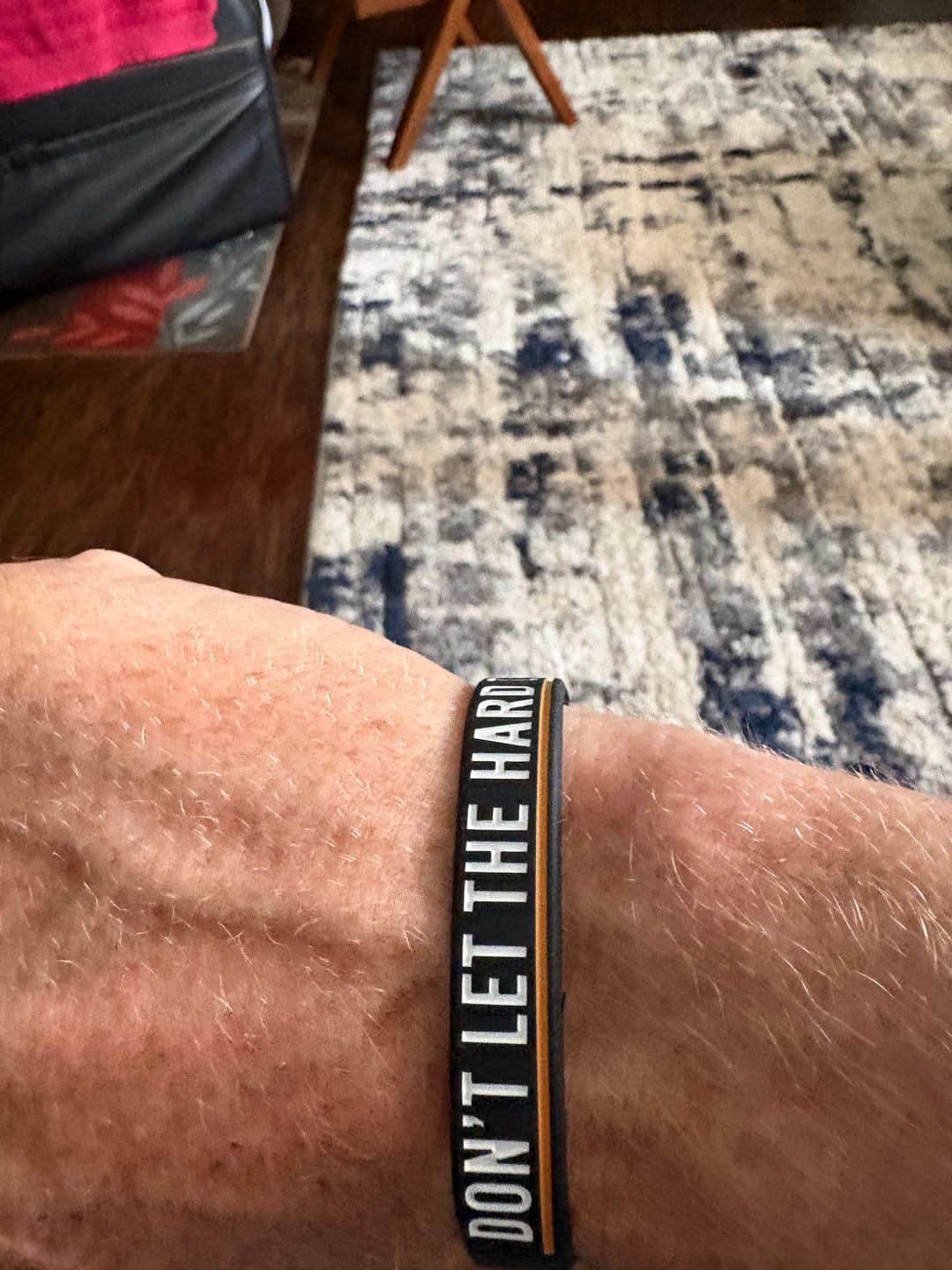 Customer photo review of Hard Days - Silicone Bracelet