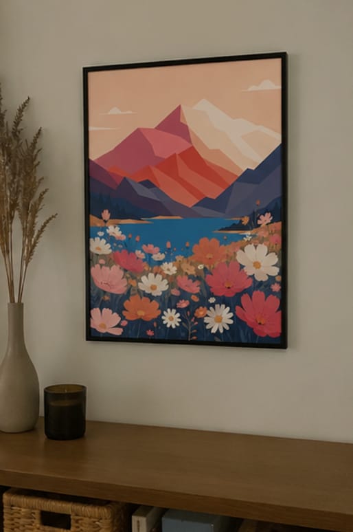 Customer photo review of Mountain Wildflower Canvas Wall Art