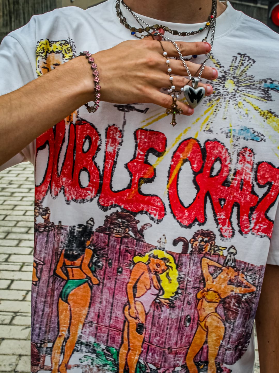 Customer photo review of 90s Vintage Bikini Graphic Tee-533