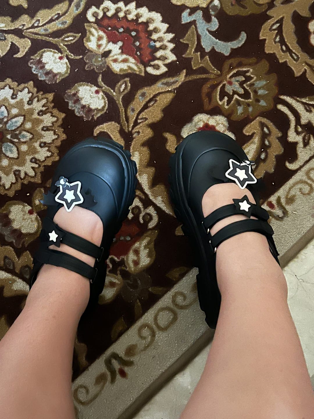 Customer photo review of Midnight Star Bat Kawaii Chunky Mary Janes – Women's