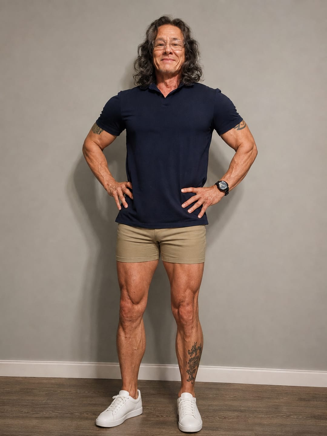 Customer photo review of Ultra-Stretch 5" Chino Shorts - Khaki