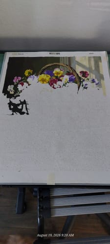 Customer photo review of Pansy Basket Windowsill (Paint by Numbers)