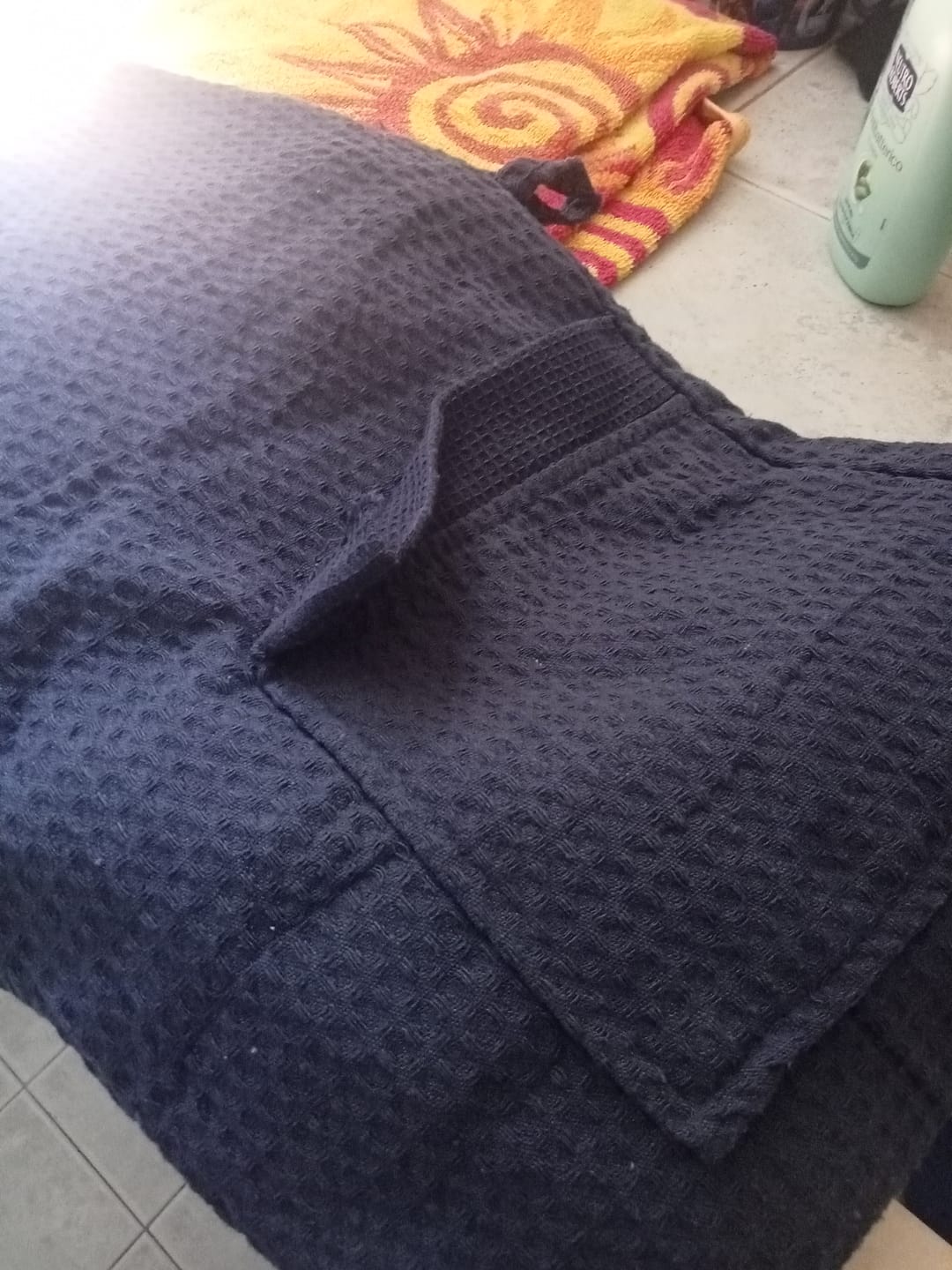 Customer photo review of Accappatoio Nido D'ape in puro cotone Unisex casa piscina palestra vari colori