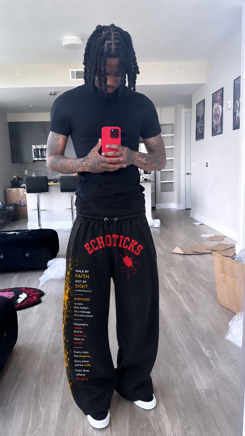 Customer photo review of ECHOTICKS Studded Distressed Streetwear Shorts