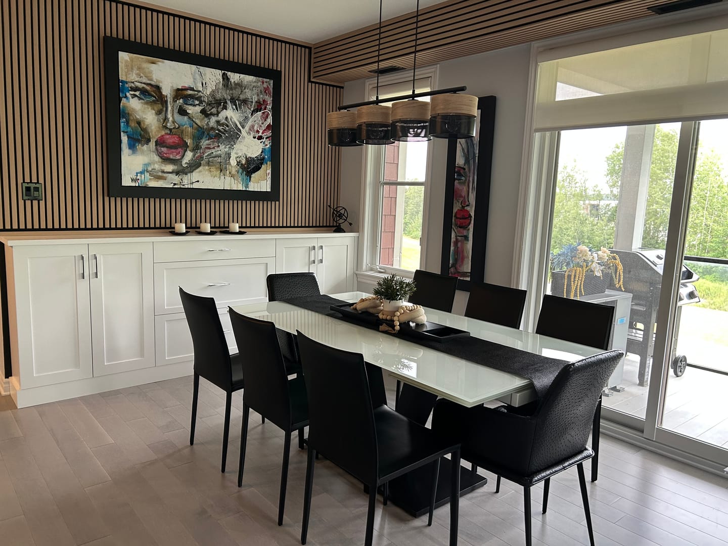 Customer photo review of NICOL Nordic Minimalist Pendant Light Fixture for Kitchen Island, Dining Area & Living Room