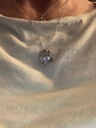 Customer photo review of To My Wife Forever Love Necklace – Romantic Gift from Husband with Heartfelt Message Card