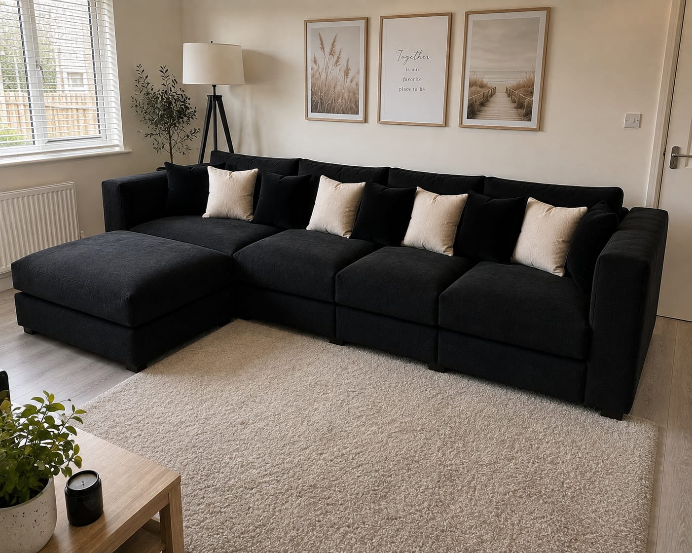 Customer photo review of Alton Sectional Sofa (Black)