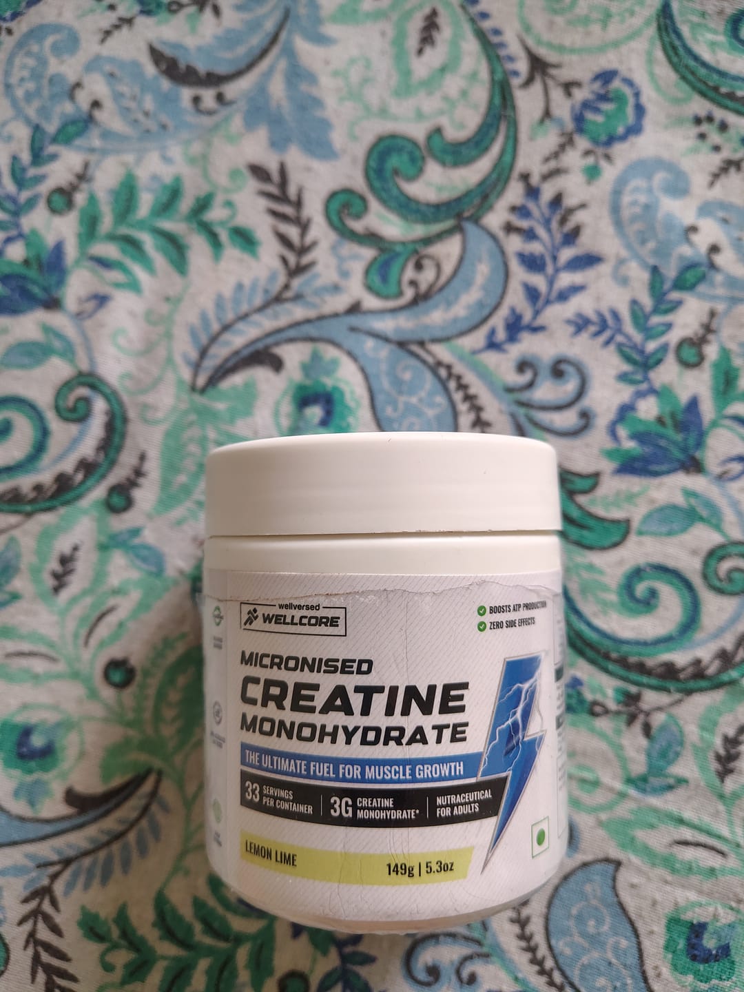 Customer photo review of Wellcore - Pure Micronised Creatine Monohydrate | Lemon Lime (149g, 33 servings)