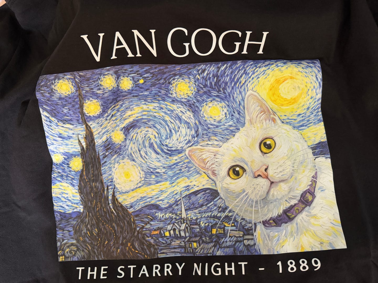 Customer photo review of The Starry Night Personalized T-Shirt