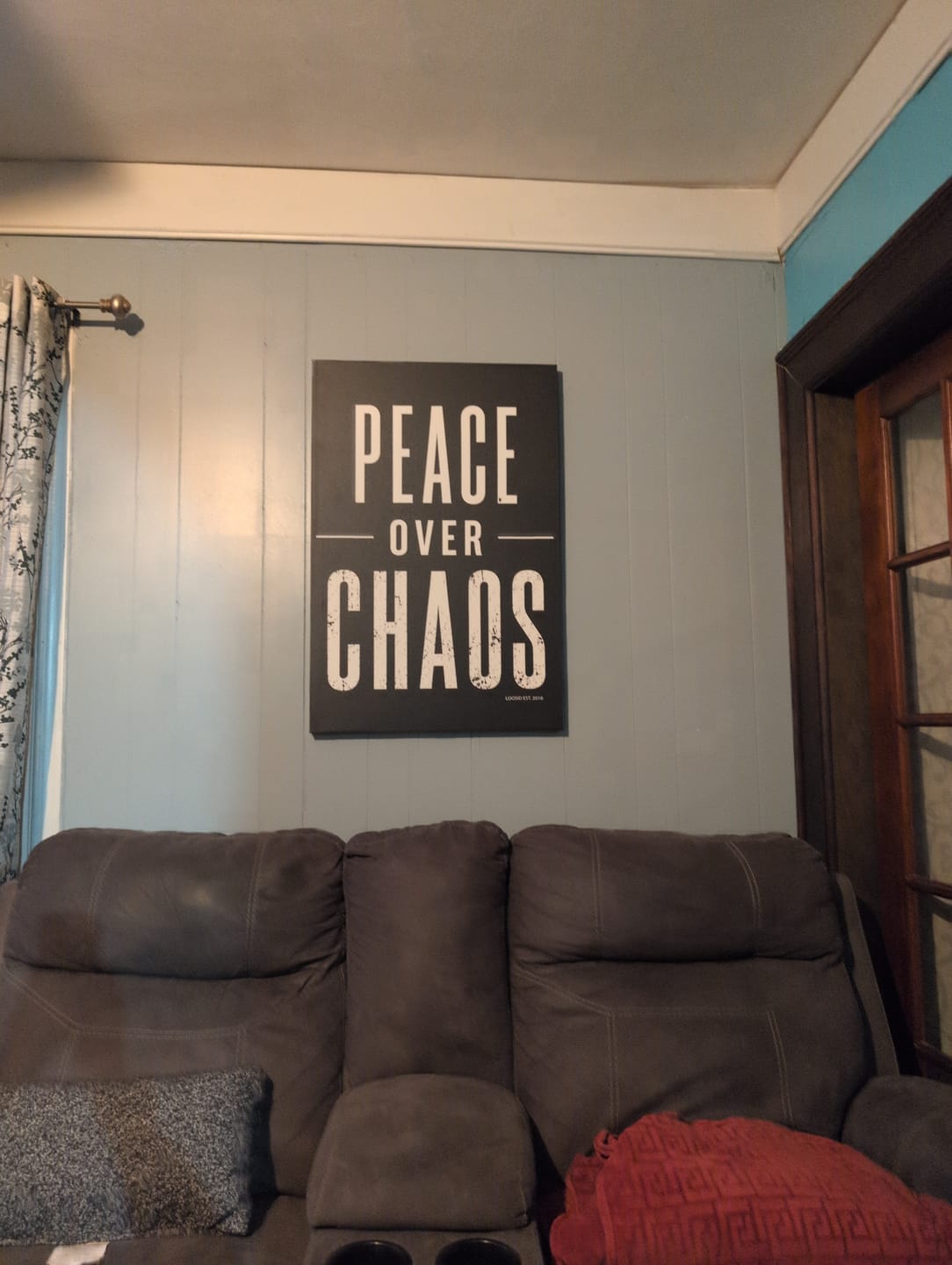 Customer photo review of Sobriety Art | 24 Hours Die Cut Metal Sign
