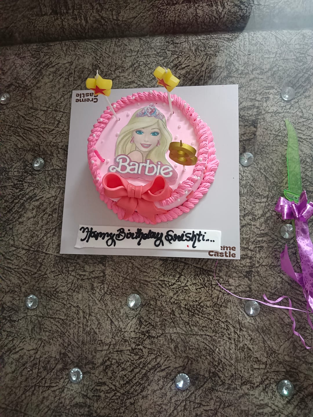 Customer photo review of Barbie Photo Cake for Kids