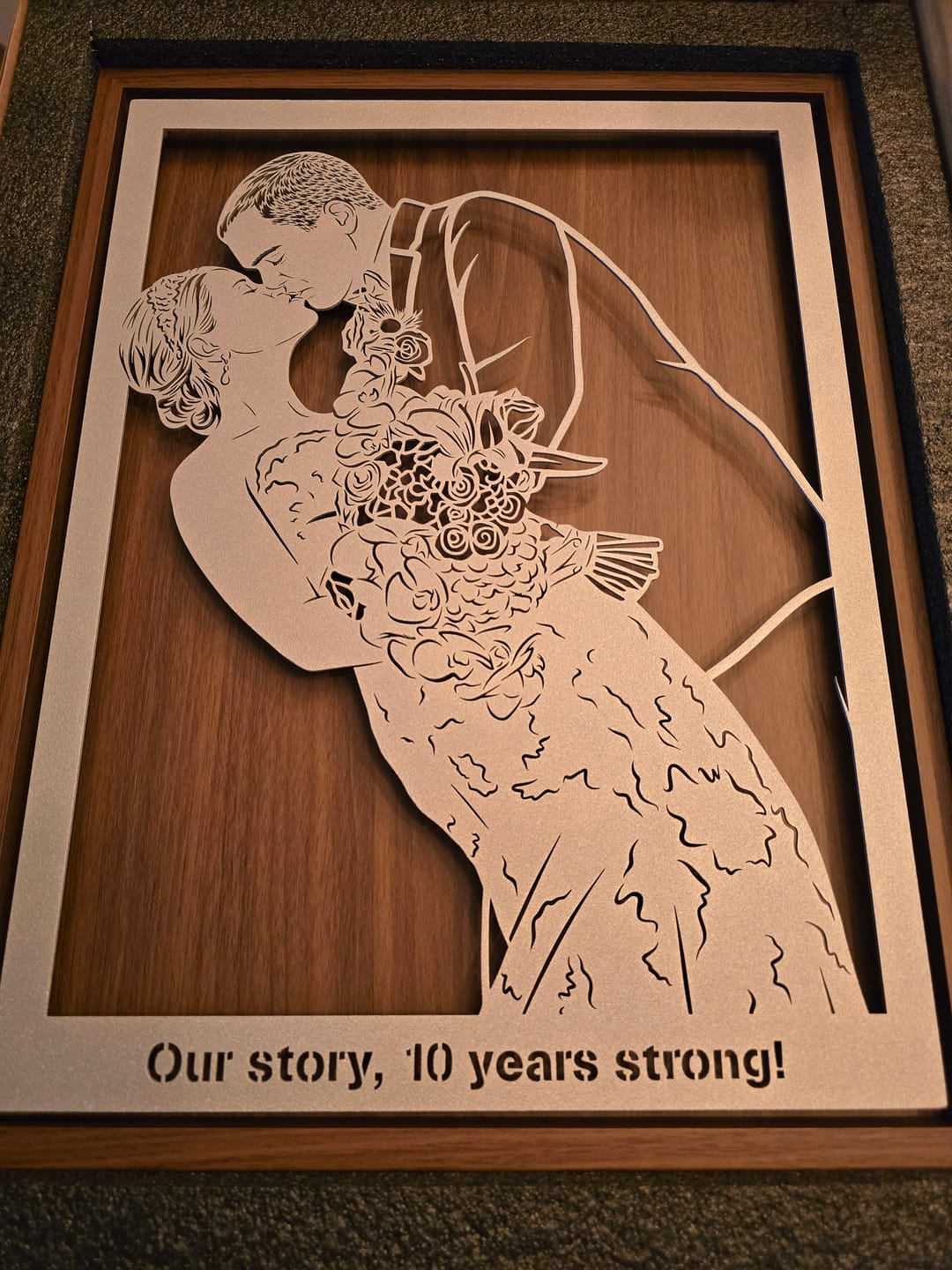 Customer photo review of Custom Metal Portrait