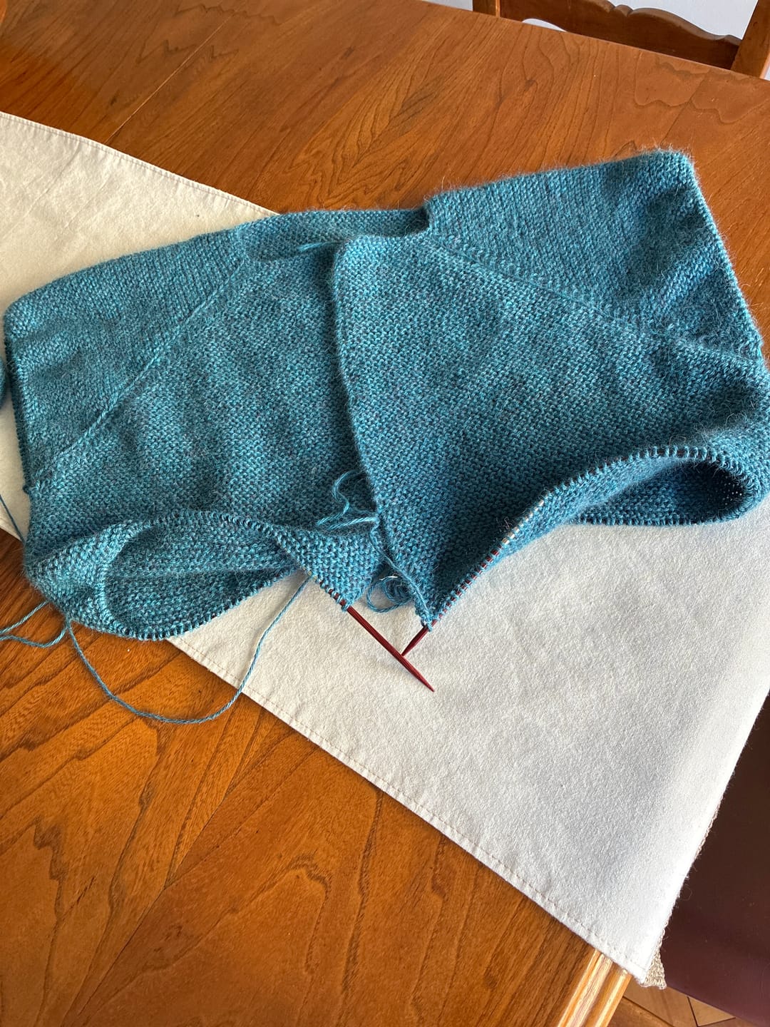 Customer photo review of Baby alpaca DK turquesa melange BAGC997