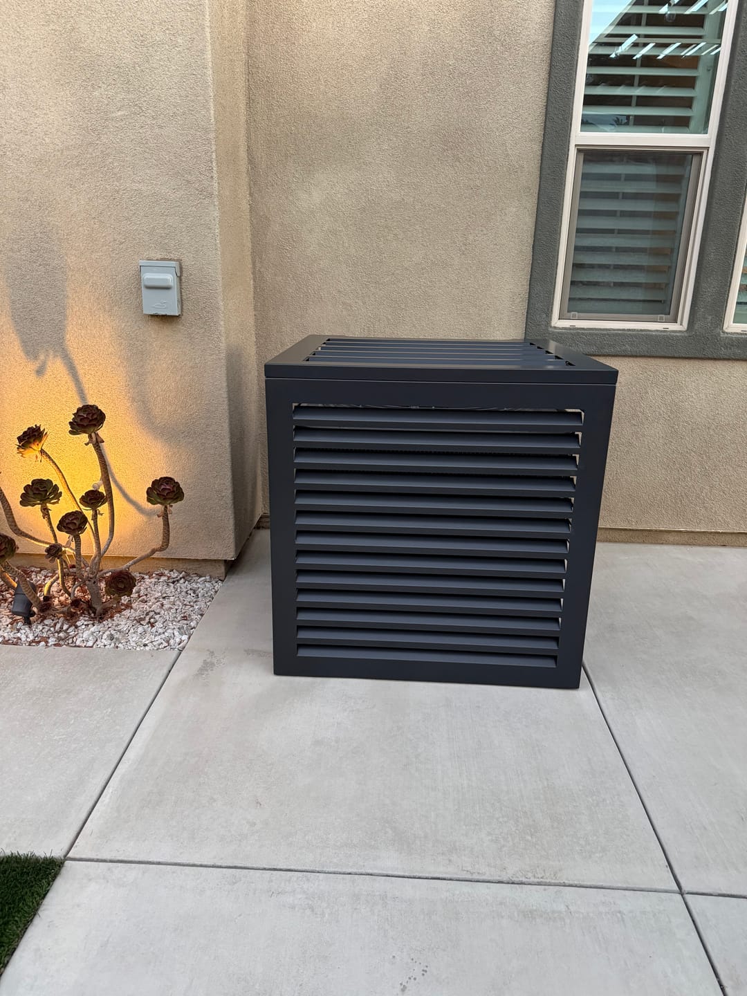Customer photo review of Central AC Cover - Black