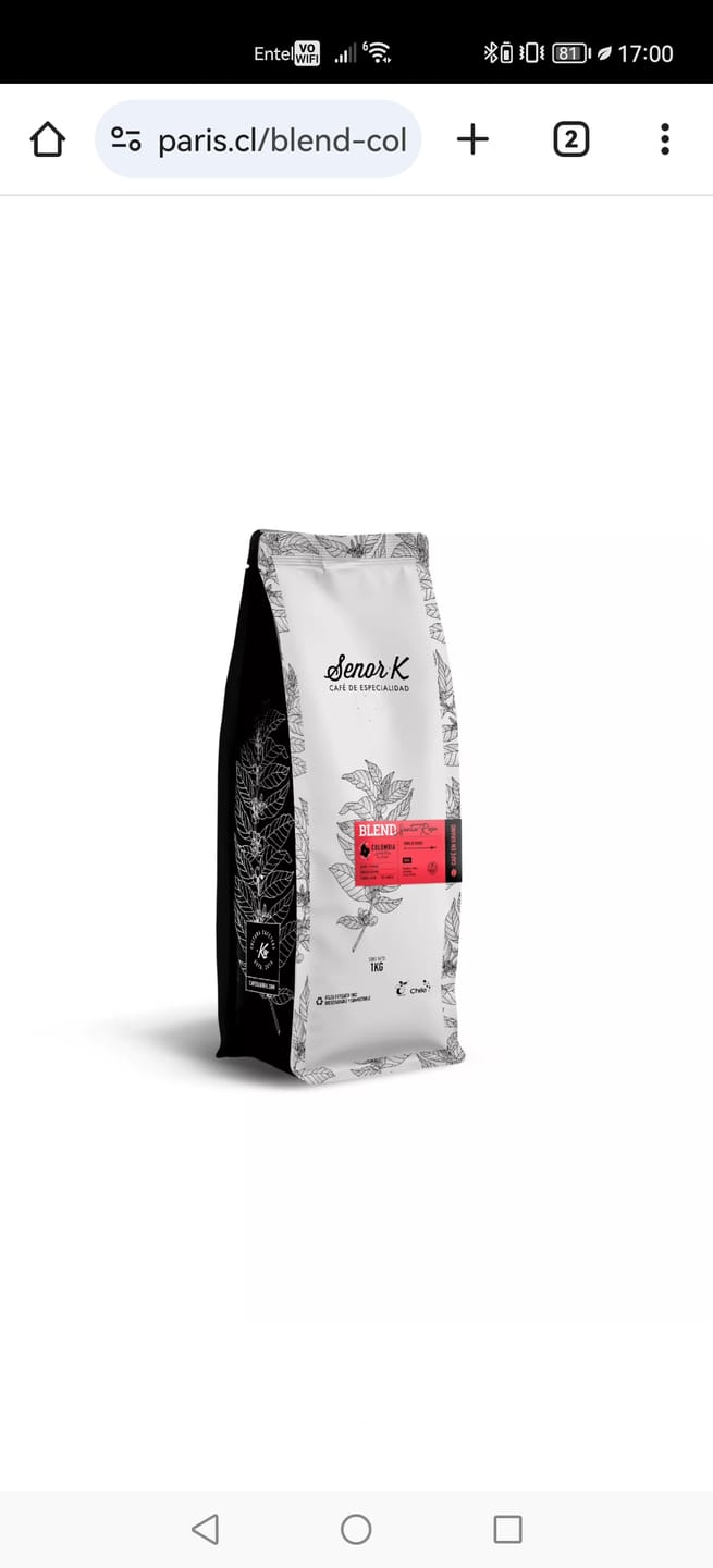 Customer photo review of Colombia | Blend Santa Rosa Bolsa 1 KG | GRANO ENTERO