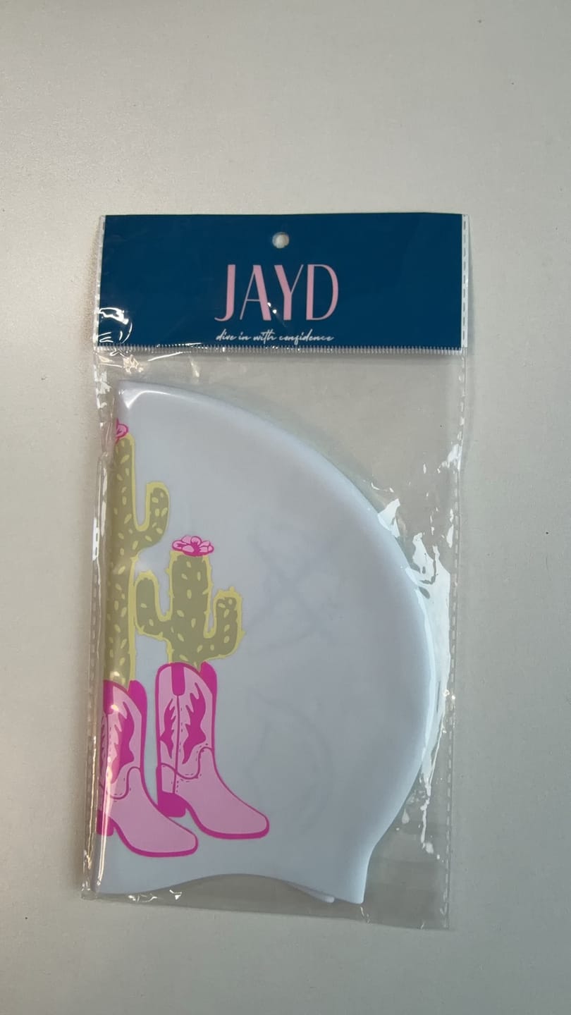 Customer photo review of JAYD Swim Cap - Yeehaw