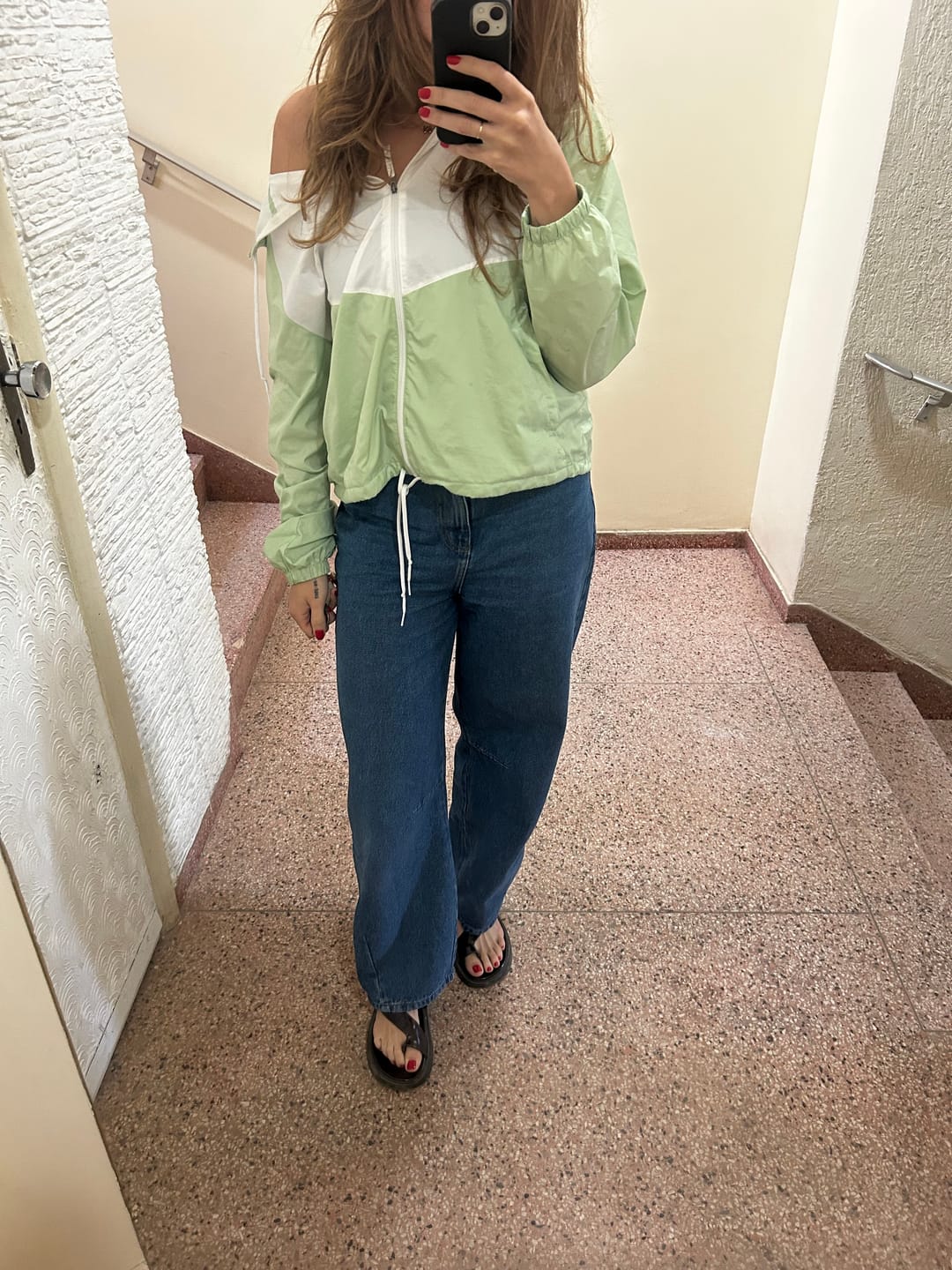Customer photo review of Calça Jeans Balloon Baobá Azul Médio