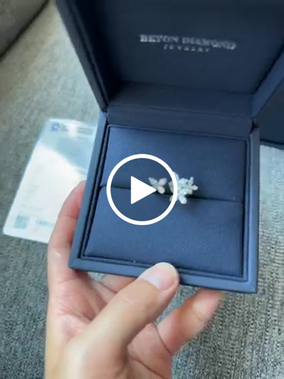 Customer video review of Deposit/Final Payment Vickykii Custom Ring 1194/2 USD