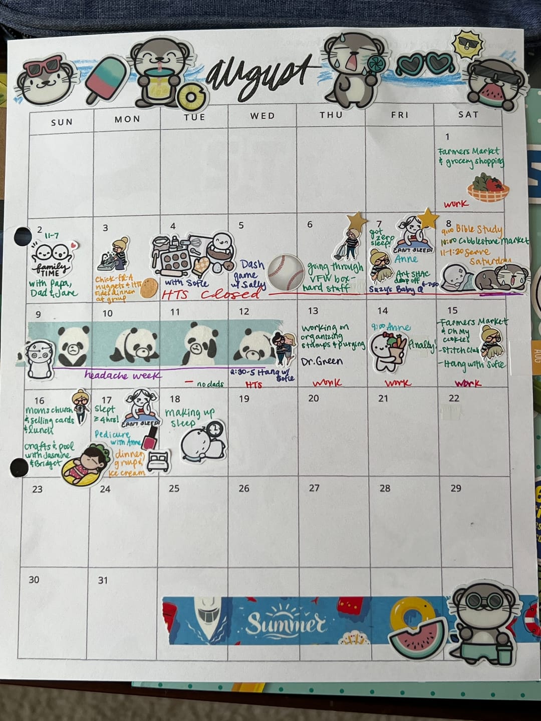 Customer photo review of Otterly Hot Day Sticker Sheet