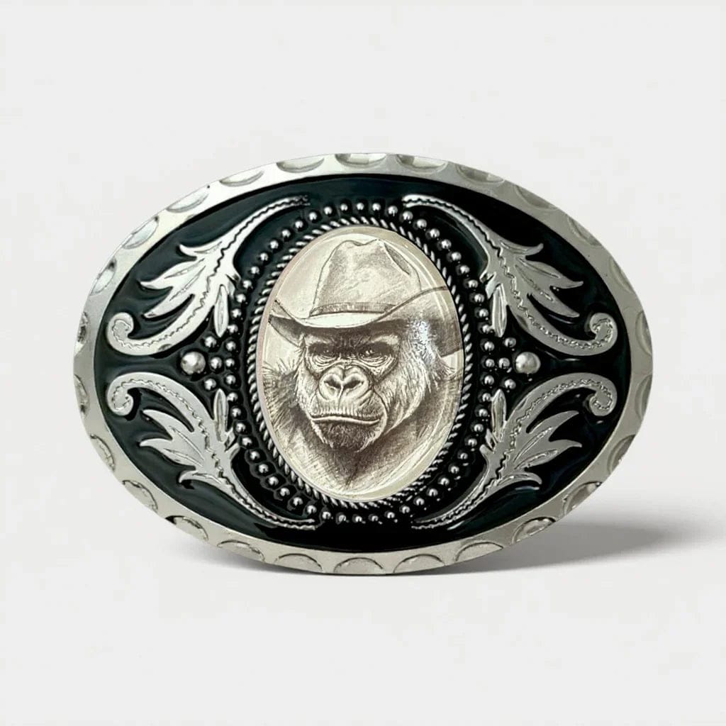 Customer photo review of Gorilla Belt Buckle Western Cowboy Accessory