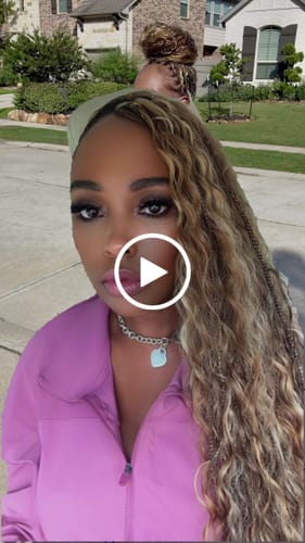 Customer video review of #4/27/30/613 Mix Color Blend Deep Wave Human Braiding Hair