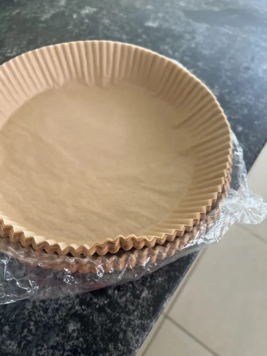 Customer photo review of 🍟 Papel para Airfryer – Paquete de 50 Unidades 🍗