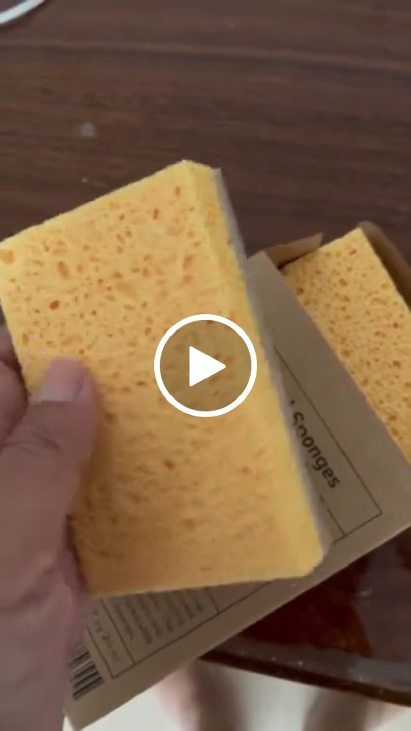 Customer video review of Plant Derived Sponges