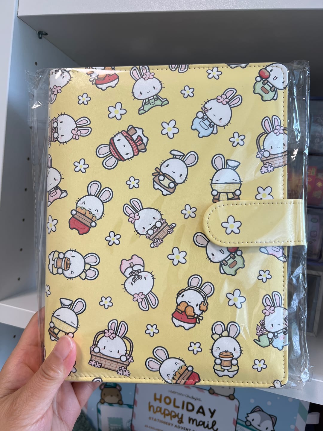 Customer photo review of Vegan Leather Binder/Planner - Cute Bunnies