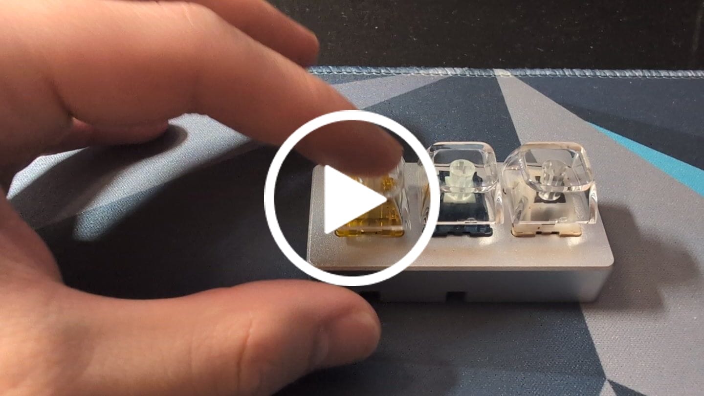 Customer video review of WINGTREE Golden Apple V2 Tactile Switch Factory Lubed (10PCS)
