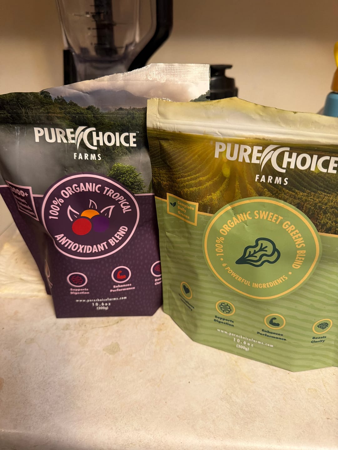 Customer photo review of Sweet Greens & Organic Tropics
