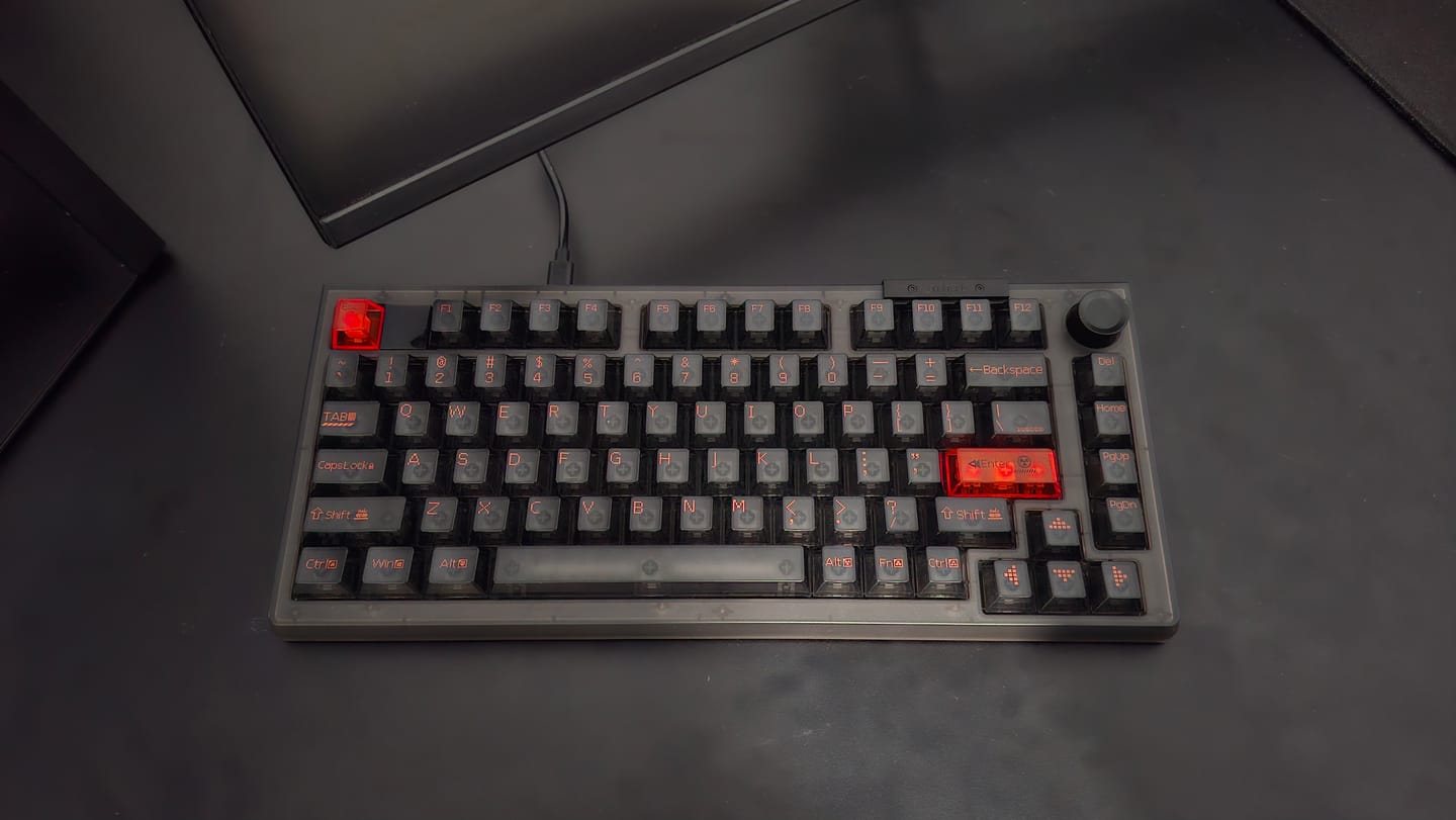 Customer photo review of Darmoshark Top75 HE Wired Klavye (Manyetik Switch / HE)